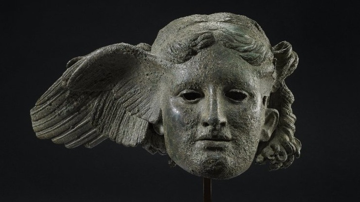 Bronze head of Hypnos, god of sleep, 1st-2nd c. CE.