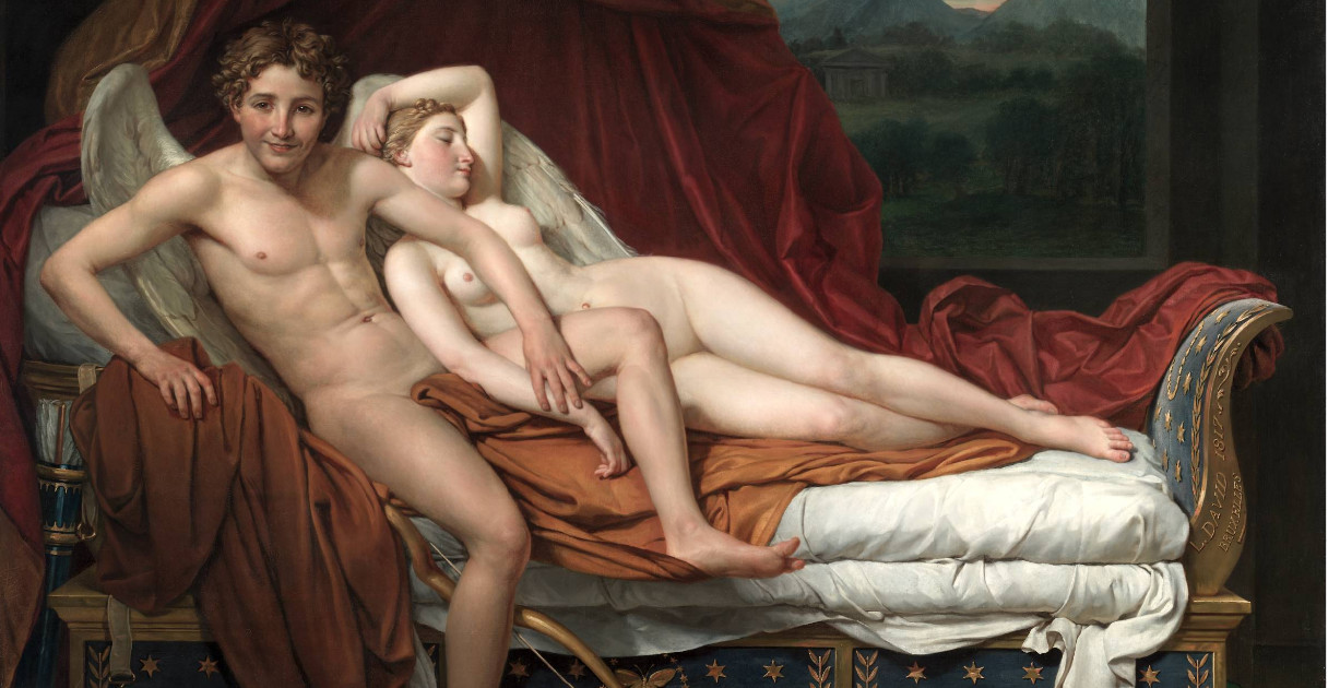 Cupid and Psyche, Jacques-Louis David 1817, Cleveland Museum of Art