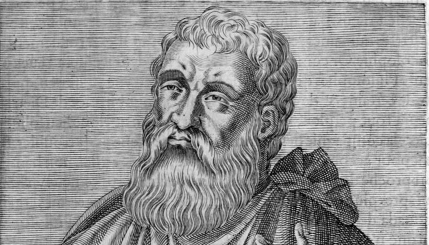 Justin Martyr, from André Thevet, Les Vrais Pourtraits et Vies Hommes Illustres, 1584