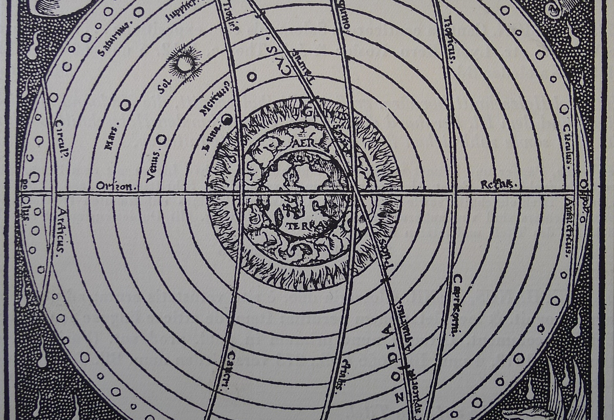 Geocentric cosmos, detail, from Sacrobosco 1538 (nothing to do with Valens, particularly, but it's a nice picture)