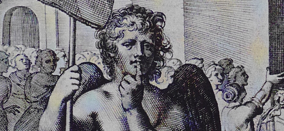 Nihil silentio utilius. Detail from Otho Vænius Quinti Horatii Flacci Emblemata &c, Antwerp 1612